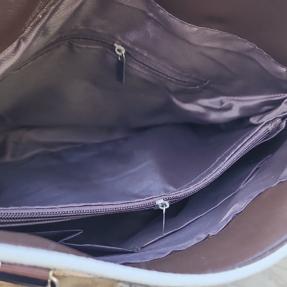 Elegant  Patterned White and Black Women's Bag Set - Picture 7 of 15